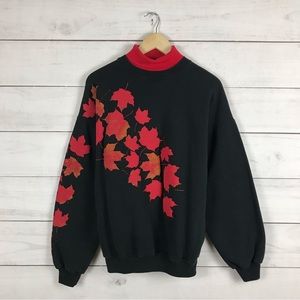 Vintage 1990s Maple Leaf Art Sweatshirt